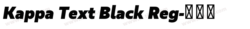 Kappa Text Black Reg字体转换